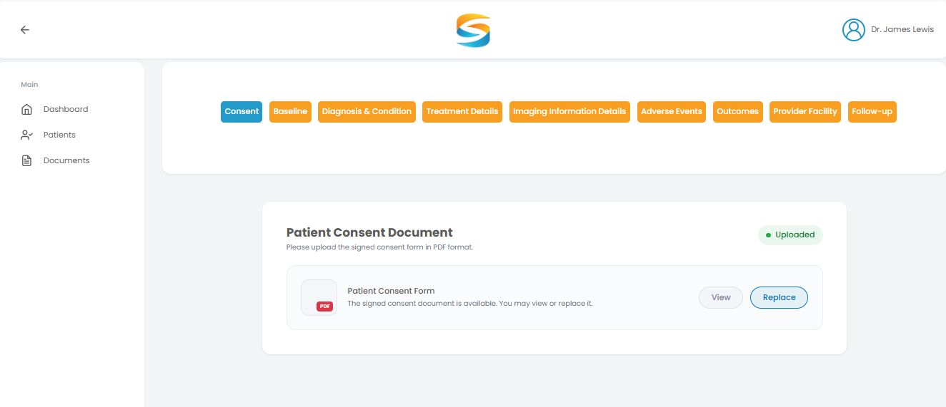 Case workflow tabs overview
